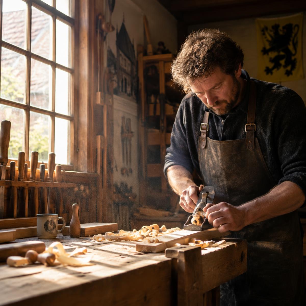 Vakman aan het werk